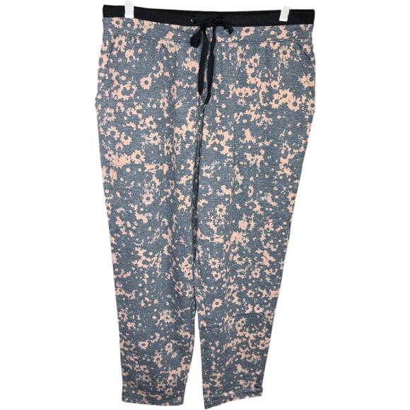 Cuddl Duds Comfortwear Slim Pants Black Stamp Floral Medium NWOT Pull-On Comfort - Picture 1 of 9